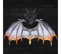 della maschera di dinosauro impostano il costume del drago di