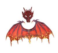 della maschera di dinosauro impostano il costume del drago di