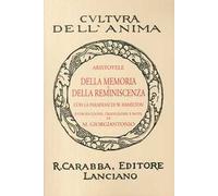 Della memoria e della reminiscenza (rist. anast. 1938). Ediz. in facsimile