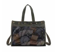 Della Q Borsetta, Canvas, Oliva, 38x25x15cm