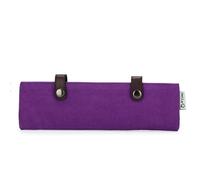 Della Q Double pointed ndl pouch linen 21.6x7.6cm violet-1pc