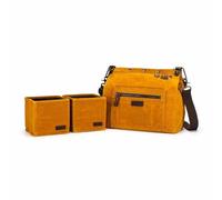 Della Q Rucksack Borsa, Canvas, Gialla, 32x15x28cm