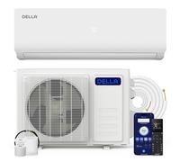 DELLA Vario Series 24000 BTU Mini Split AC, 2 Ton 21 SEER2, funziona con Alexa e Wifi, sistema inverter senza condotto, raffredda fino a 1500 mq, pompa di calore pre-caricata e kit di installazione da