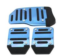 Dell'acceleratore Freno Pedale Per Cambio Manuale Universale Antiscivolo In Lega Di Alluminio Da 3 Pezzi Rosso Blu E Argento Ricambi Auto Kit Copripedali(Blue set)