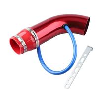 Dell'aria Tubo Aspirazione Kit Tubo Aspirazione Aria Auto Universale Alluminio 3'' Pollici E 76 Mm Kit Tubo Condotto Aspirazione Aria Fredda Filtro Aria Rosso Blu Argento(Red)