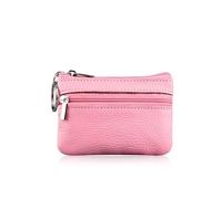 Delle donne Della Moneta Del Cuoio Genuino Portafogli Femminili Regali Personalizzati Ragazze Cerniera Portamonete, rosa, 2PCS