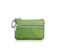 Delle donne Della Moneta Del Cuoio Genuino Portafogli Femminili Regali Personalizzati Ragazze Cerniera Portamonete, Verde, 2PCS