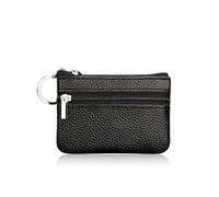 Delle donne Della Moneta Del Cuoio Genuino Portafogli Femminili Regali Personalizzati Ragazze Cerniera Portamonete, Nero , 2PCS