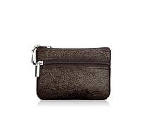 Delle donne Della Moneta Del Cuoio Genuino Portafogli Femminili Regali Personalizzati Ragazze Cerniera Portamonete, Caff, 2PCS