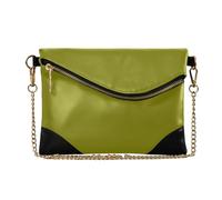 Delle donne in pelle da polso pochette borsa elegante sera pochette per matrimonio oliva tinta unita puro pianura verde monederos para mujer