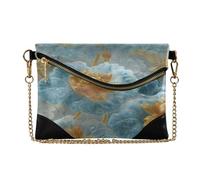 Delle donne PU Leather Clutch Borse Antifurto Sera Pochette Bag per Lady Oro Blu Cinese Giada Ninfea bolsos de noche para mujer