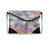 Delle donne PU Leather Clutch Borse Trendy Busta Pochette per Lady Dreamy Flowers Viola sobre de mano para mujer