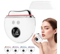 Delletir DYM039 Dispositivo termico di bellezza per massaggio Gua Sha, per sollevamento e rassodamento, rivitalizza profondamente la pelle; adatto per la cura del collo e del viso; modello bianco