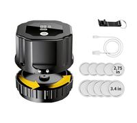 Delletir Set di sigillatrice sottovuoto per barattoli elettrici, kit con 10 coperchi per barattoli di vetro (5 normali 7 cm e 5 larghi 8,6 cm), facile chiusura one-touch per la conservazione degli