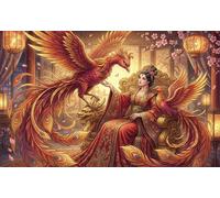 Dell'imperatrice fenice Puzzle 1000 Pezzi,Cartone Di Qualità,Sfida Impossibile,Idea Regalo,Adulti E Ragazzi,Decorazione Casa,Gioco Educativo,dai 14 Anni,Antistress 70x50cm