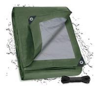 Dellna Telone di copertura con occhielli, 6 x 6 m, impermeabile e stabilizzato ai raggi UV, 130 g/㎡, in tessuto antistrappo, universale, per camion, piscina, campeggio, trampolino, mobili da giardino