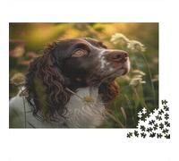 dello Spaniel Springer Jigsaw Puzzle Impossible 1000 Pezzi capelli ricci lunghi Decorazione Per La Casa. Rilassamento E Intelligence Per Adulti E Bambini Da 12 Anni 1000pcs (75x50cm)