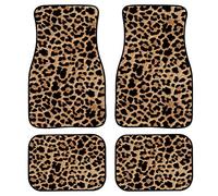 Dellukee Tappetini decorativi per auto, stampa leopardata, per tutte le condizioni atmosferiche, antiscivolo, universali, ideali per auto, SUV, camion, furgoni, resistenti