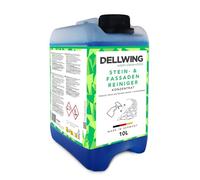 Dellwing Detergente per pietra e facciate 10 l, rimuovi alghe e muschio per facciate, intonaci, muri e pietre, concentrato, Made in Germany
