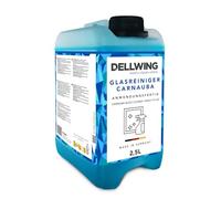 Dellwing Detergente per vetri Carnauba 2.5 l, detergente per superfici vetrate pronto all’uso con sigillante, ideale per vetri, specchi e piastrelle, detergente per finestre, Made in Germany
