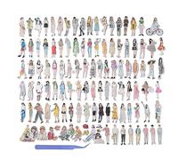 Dellx 108 Pz Uomini Adesivi per Journaling Scrapbooking, Urban Scrapbook Sticker per Junk Journal Supplies Kit
