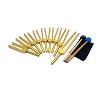 Dellx Tuning Fork Set - 9 Tuning Forks for,Sound,Mantenere il corpo,Mente e spirito in perfetta armonia - oro