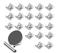 Dellyy, 12 mollette magnetiche in metallo, 31 mm, magneti per frigorifero con clip, magneti con graffette, magneti extra forti, magneti con clip, per lavagna, frigorifero, ufficio, foto