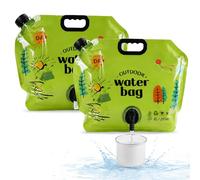 dellyy 2 Pezzi Pieghevole Tanica Acqua, Taniche Acqua con Rubinetto,8L, Potabile Contenitore dell'Acqua, Tanica, Riutilizzabile Borsa dell'Acqua per Barbecue Escursioni Campeggio Picnic Esterni