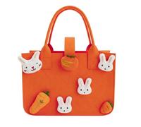 dellyy Cestini Pasquali in Feltro, Nidi, Felt Easter Basket, Carrier Bags, Sacchetti Pasquali da Riempire, Cestini della Spesa con Manici per Bambini, Decorazioni Primaverili (1, A, L)