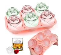 dellyy Ghiaccio Stampo, Stampo Ghiaccio Silicone, Stampo Cubetti Ghiaccio con Coperchio, per DIY Alimenti, Succo, Bevande Ghiacciate, Riutilizzabili e Senza BPA (Rosa)