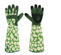 dellyy Guanti da Giardinaggio Antispine, Guanti da Giardinaggio per Donne e Uomini, Guanti da Giardinaggio in Pelle Contro Spine di Rose e Rami Secchi, Taglia L, per Roseto, Lavorazione (Verde)