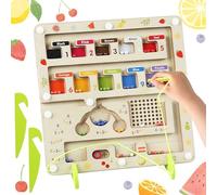 dellyy Labirinto Magnetico Bbambini, Llabirinto di Colori Magnetico, Giocattolo Montessori da 3 4 5 6 Anni, Ggiocattolo in Legno, Giocattolo per Bambini, Giochi Didattici, Tavola Occupata