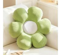 dellyy Large Cuscino a Forma di Fiore, Decorative Cuscino Decorativo Letto, Soft Cuscino Fiore, Cozy Cuscino Decorativo Bambini for Living Room, Study, Balcony, Sofa (Verde bianco, 40CM)