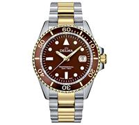 DELMA - Schweizer Sport - Orologio da uomo Commodore, bicolore marrone - Ø 43 mm