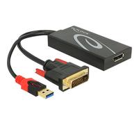 Delock 0.3m DVI 24+1 + USB-A/Displayport 20p 0,3 m DVI-D + USB HDMI 62596