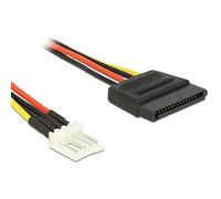 DeLOCK 0.4m SATA 15p / 4p Interno 0.4m SATA 4-pin PWM Nero, Rosso, Giallo [Germania]