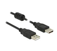 DeLOCK 0.5m, 2xUSB 2.0-A cavo USB 0,5 m USB A Nero