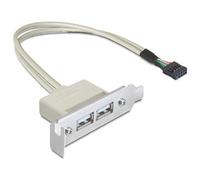 DeLOCK - 0.5m Slotblech USB 2.0, 2.0, USB A, Maschio / femmina
