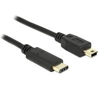 DeLOCK 0.5m, USB2.0-C/USB2.0 Mini-B cavo USB 0,5 m Mini-USB B USB C Nero