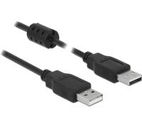 DeLOCK 1.5m, 2xUSB 2.0-A cavo USB 1,5 m USB A Nero