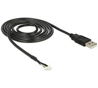 DeLOCK 1.5m, USB2.0-A/5p cavo USB 1,5 m USB A Nero