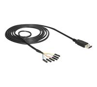 Delock 1.8m USB2.0-A/TTL 6-p 1,8 m USB A Nero Convertitore da USB 2.0 83787