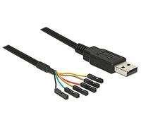 DeLOCK 1.8m USB2.0-A/TTL 6-p Nero