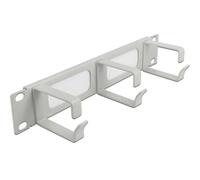 Delock 10″ - Barra di gestione cavi con 3 staffe, 1 U, colore: Grigio