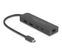 Delock 10 Gbps USB Hub con 2.5 Gigabit LAN Port und PD 85 W La 64110