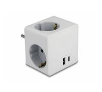 Delock 11501 Multipresa a cubo Bianco 1 pz.