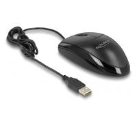 DeLOCK 12106 Mouse Ufficio Ambidestro USB Tipo A Ottico 1200 DPI