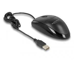 DeLOCK 12106 Mouse Ufficio Ambidestro USB Tipo A Ottico 1200 DPI