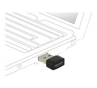 Delock 12461 Wireless USB WLAN Wi-Fi 5 (802.11ac) 433 Mbit/s Nero 2.0 Dual Band