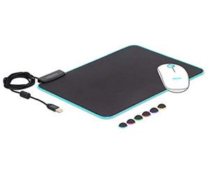DeLock 12554 - Tappetino per Mouse con Illuminazione RGB, Misura Piccola, Colore: Nero